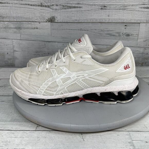 ASICS Mens Gel Quantum 360 VII Oyster White Knit Sneakers US Size 8 - Picture 1 of 14